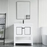 Dowell 30" Freestanding Bathroom Vanity with Single Basin - Two Soft-Close Doors, One Shelf - 036 30 Series